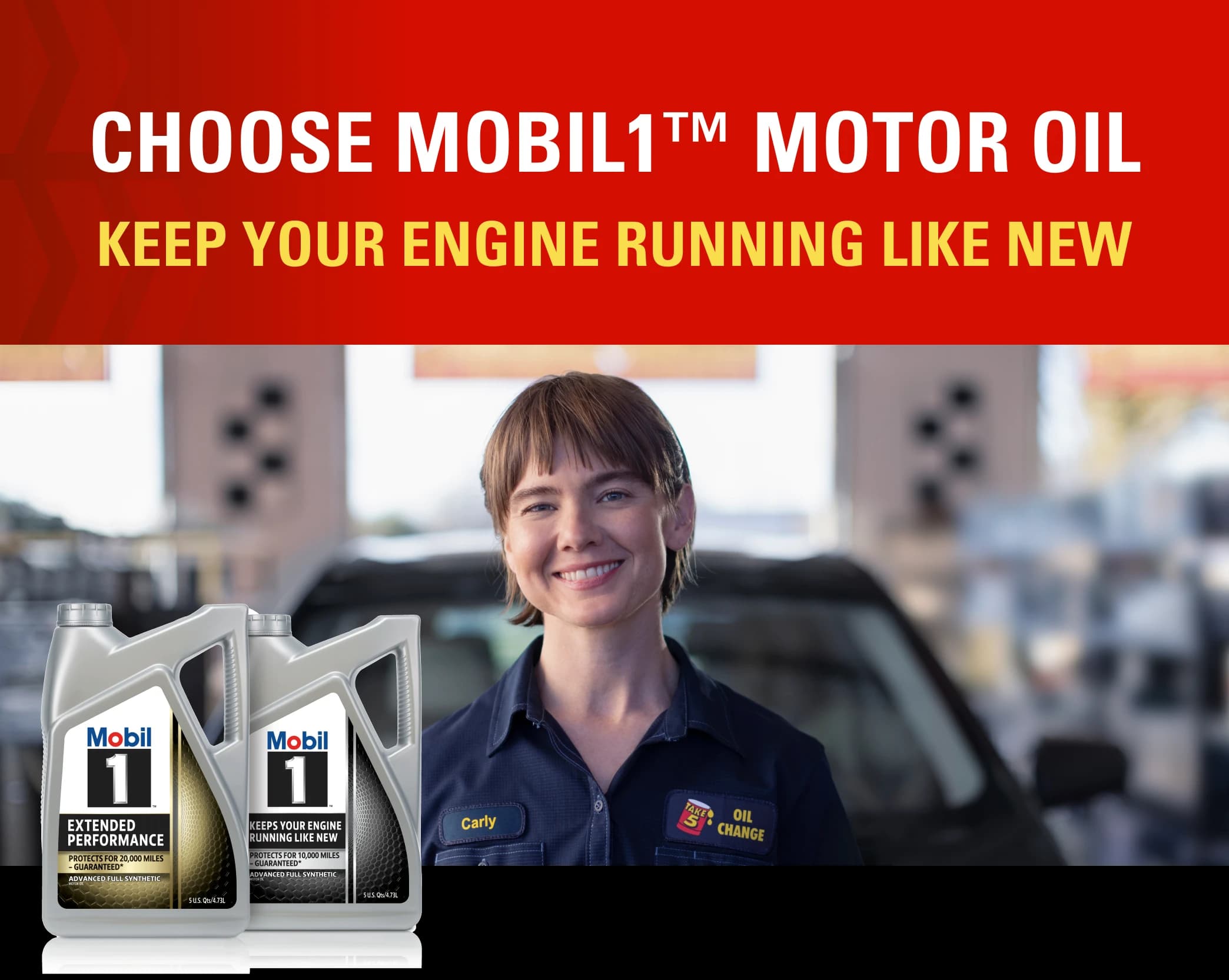 Choose Mobil 1 Motor Oil. Keep Your Engine Running Like New.